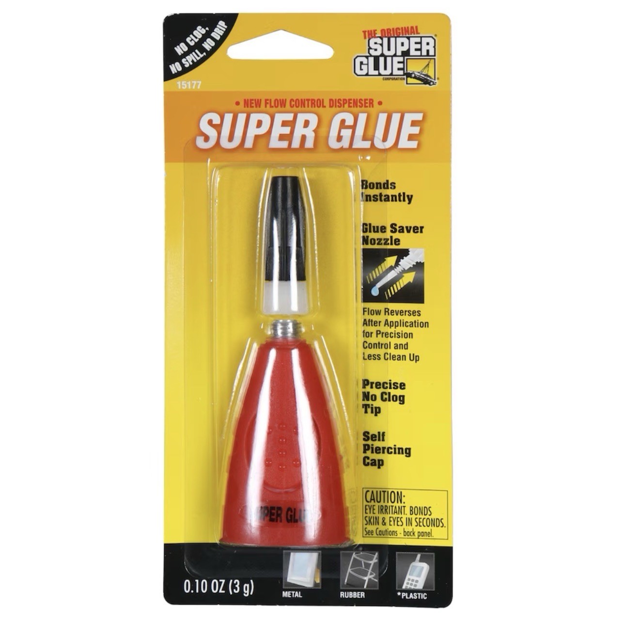 6 Pack The Original Super Glue 3g Precision Control No Drip Gel Bond Metal Plast