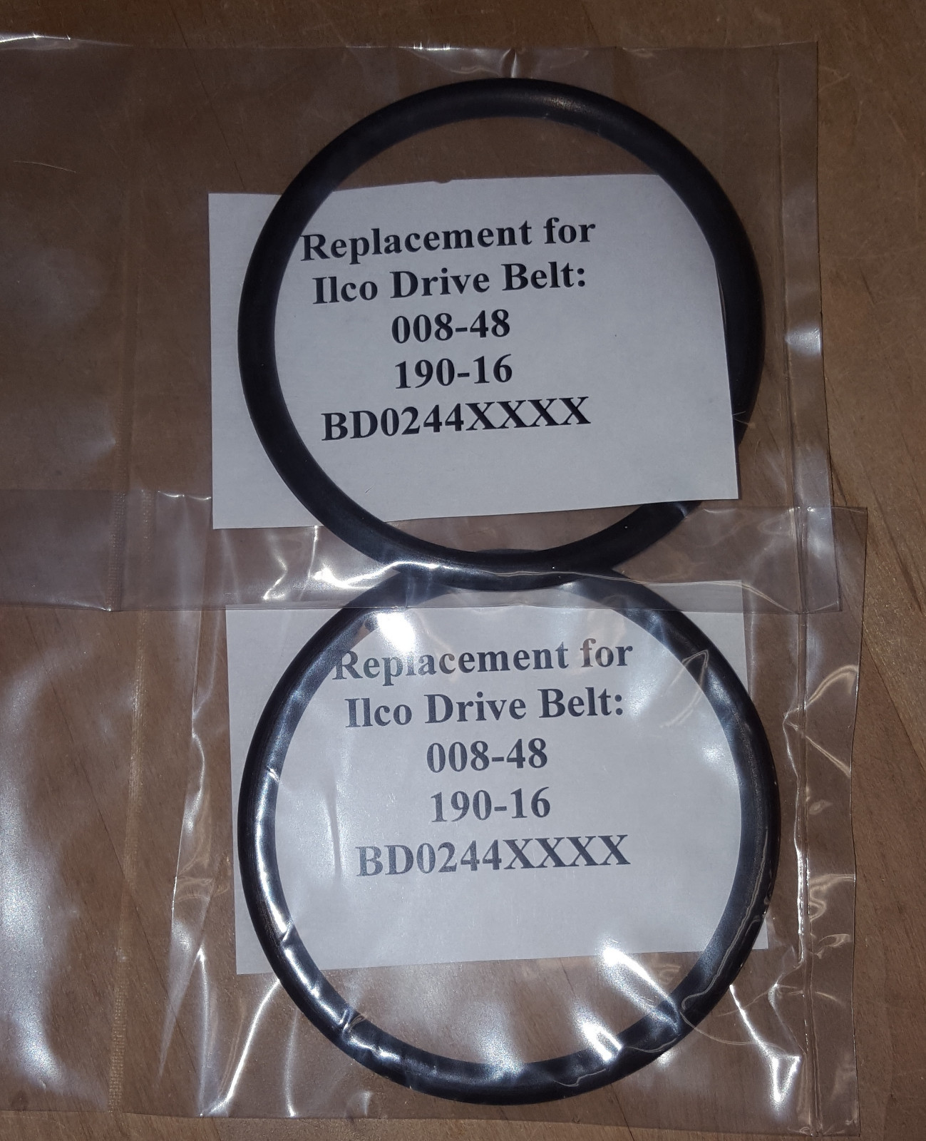 Qty 2 - Replacement Part: Drive Belt for Ilco 008, Replaces 008-48, 190-16