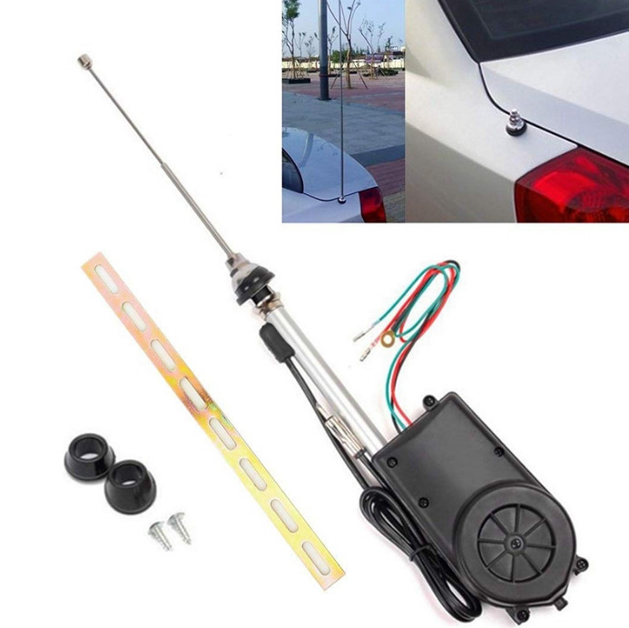Car Antenna Kit DC12V Electric Aerial Radio Automatic Antenna Booster Antenna