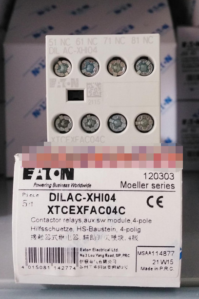 1PCS New Eaton Moeller DILAC-XHI04 DILACXHI04 Auxiliary Contact ,4NC Brand