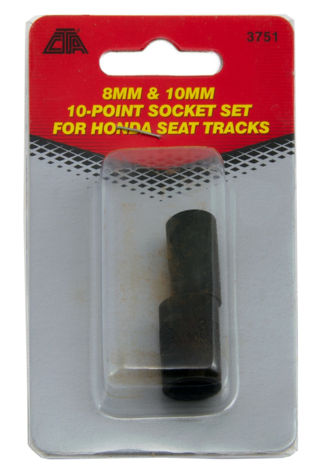 2 Piece Metric 10 Point Socket Set - 8mm and 10mm Sockets for Honda Seat Tracks