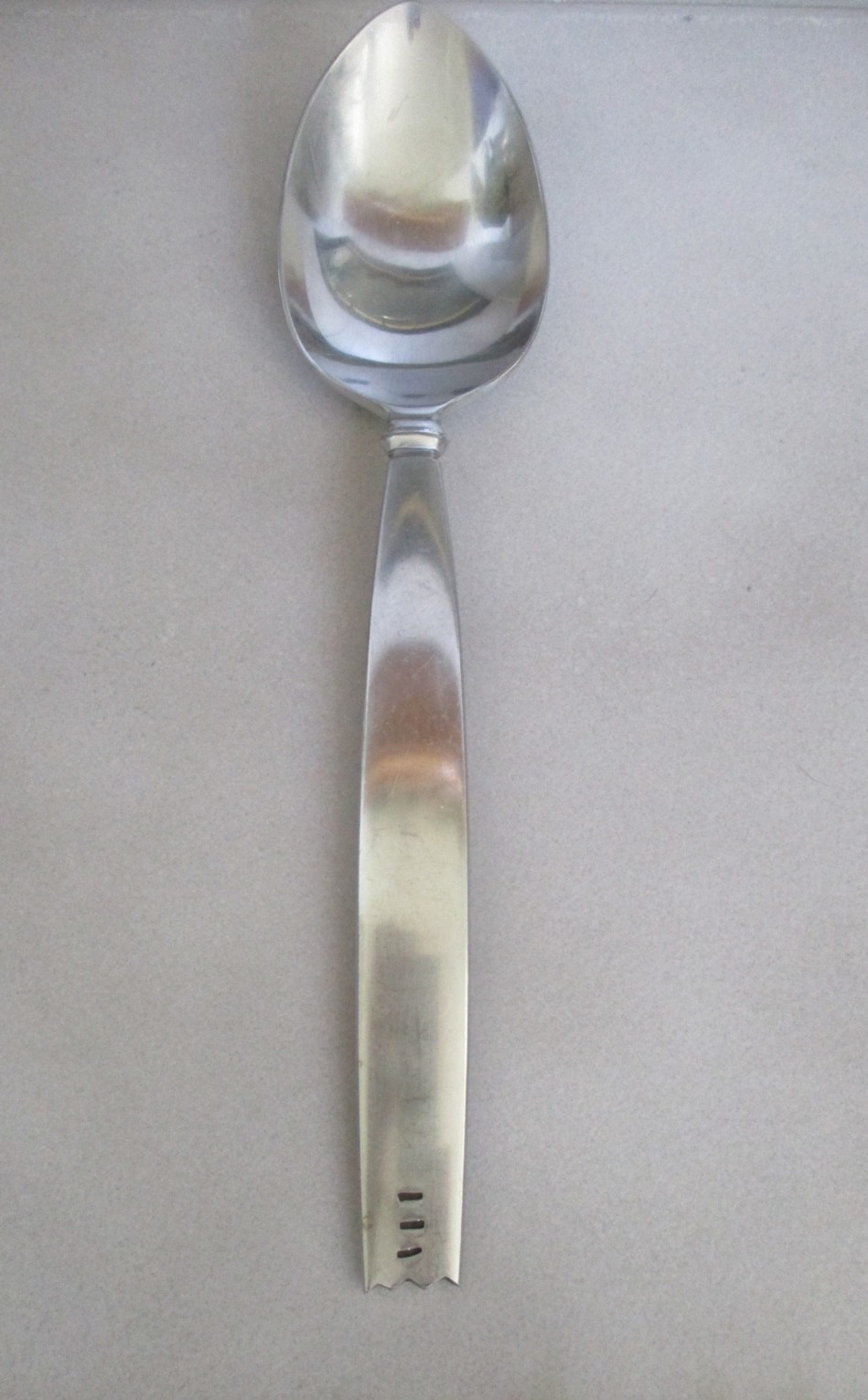 Lisa Jenks Sasaki Japan Zig Zag Stainless 9 3/4" Serving Spoon Japan