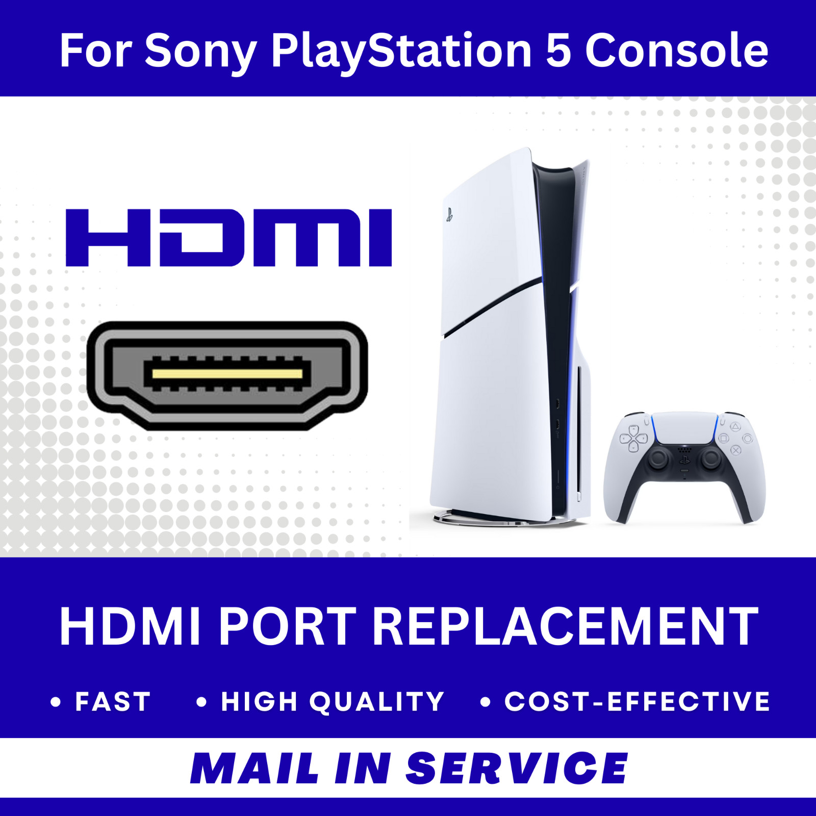 Sony PlayStation 5 PS5 Console Broken/Damaged HDMI Port Repair Mail In Service