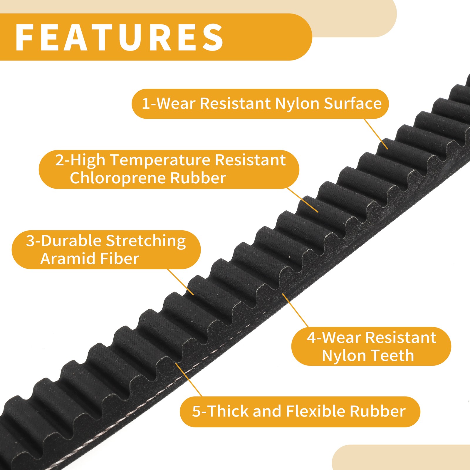 V Transmission Belt No.72328G01 for EZGO 4 Stroke Gas Golf Cart