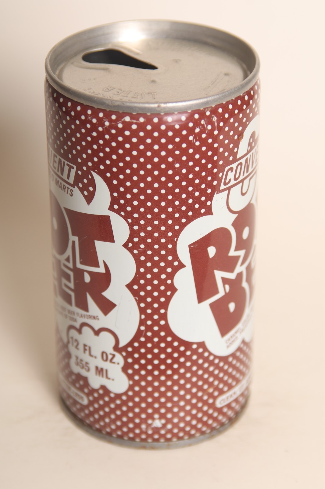 Convenient Root Beer soda can