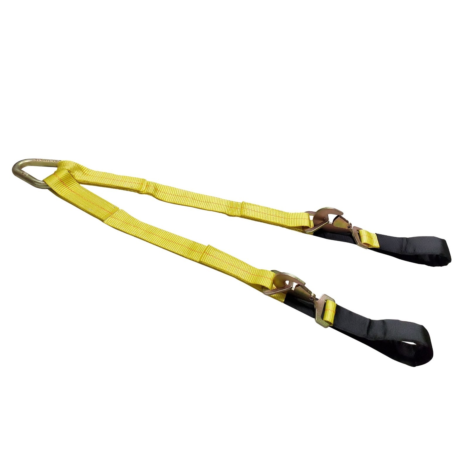 2" x 4' V-Bridle Straps with Snap Hooks & Axle Strap - Low Profile V-Assembly