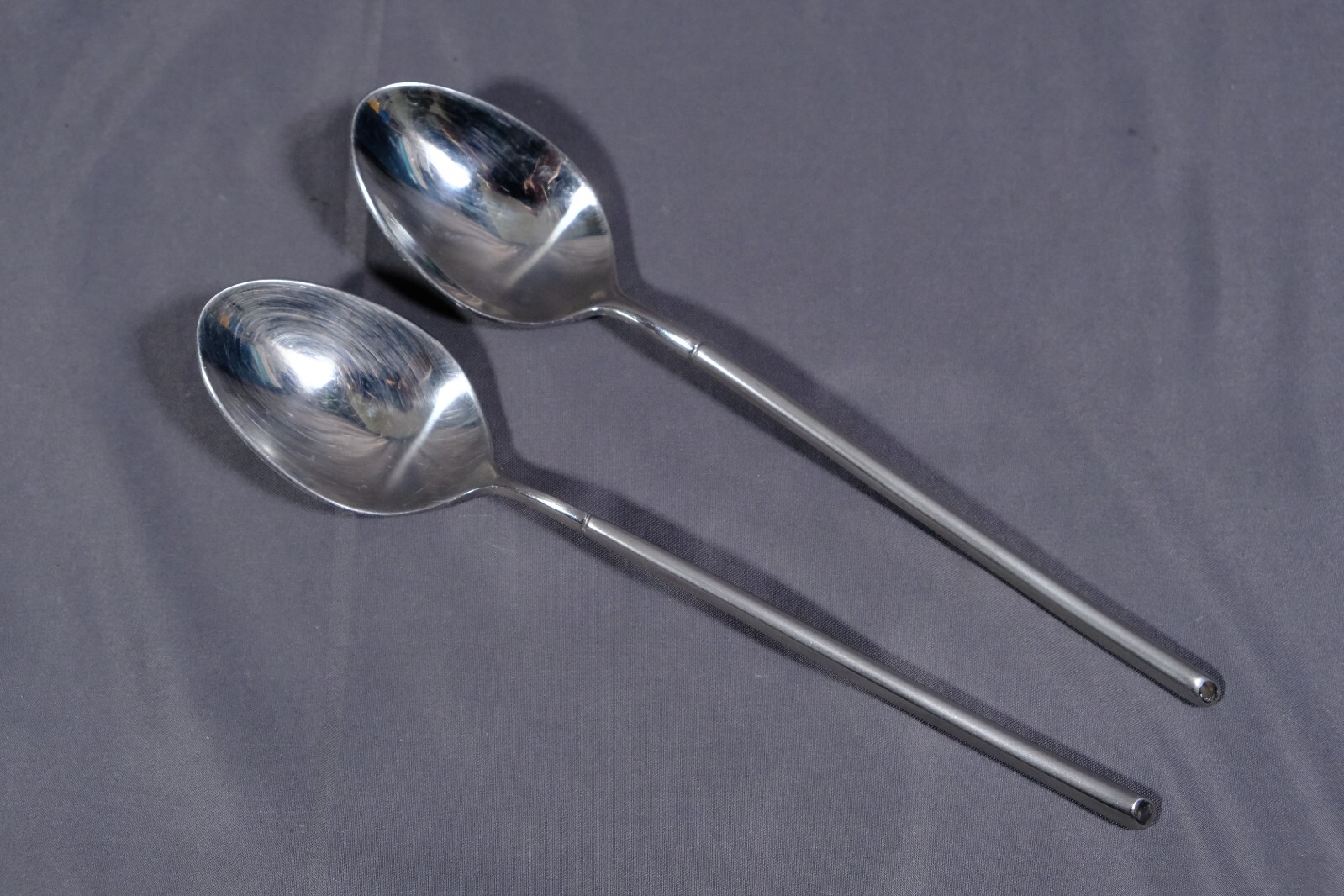 2 x Retroneu Vertu Stainless Oval Soup Spoons 8” Korea
