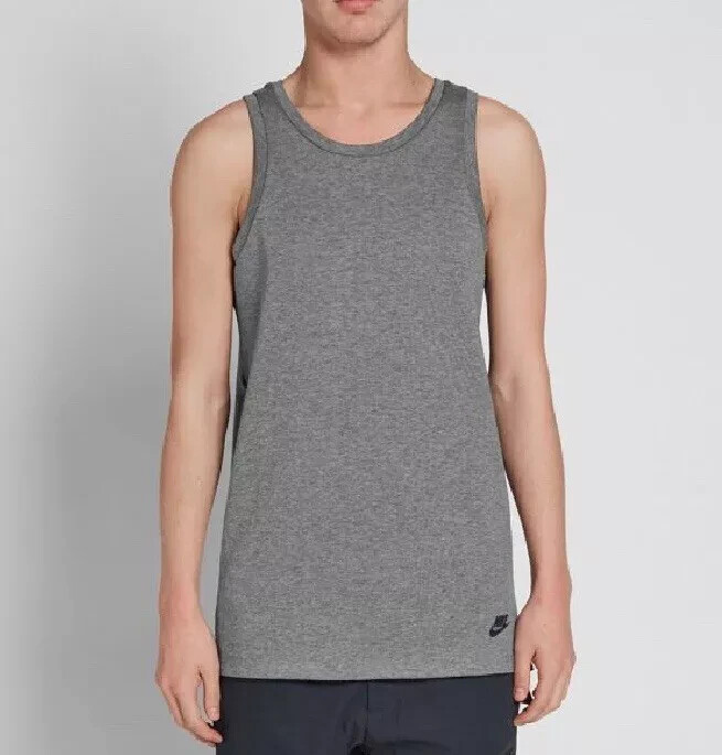 Nike Tech Fleece Sleeveless Shirt Tank Top - Grey - Medium New Style 727353-091