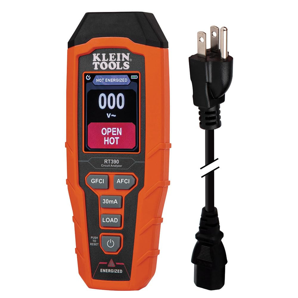 RT390 Circuit Analyzer: LCD Display, Fault Detection, GFCI/AFCI Testing