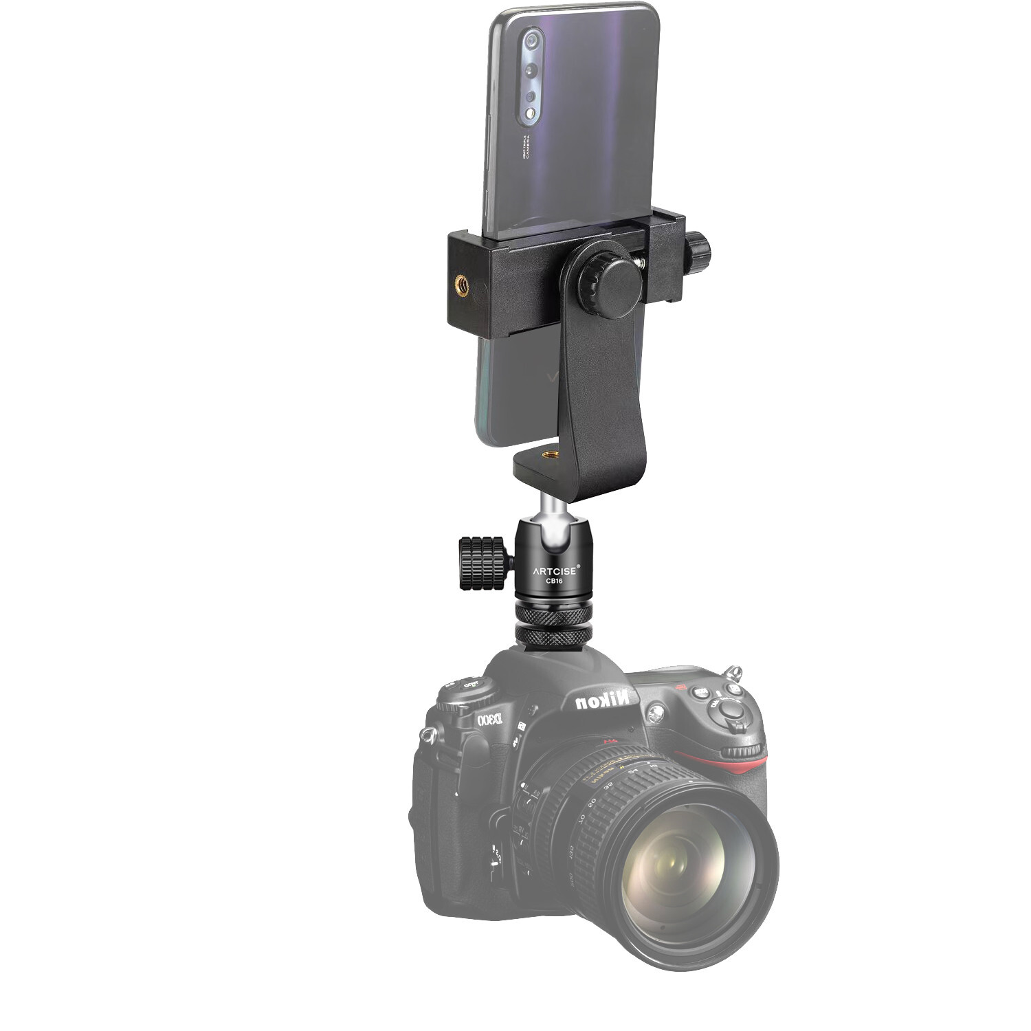 ARTCISE 360 Degree Rotatable Smartphone Holder Vertical Bracket with Ball Head