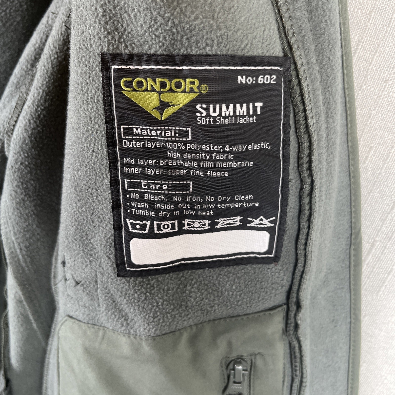Condor 602 Tactical Summit Softshell Jacket Cold Weather Patrol Size Small NEW