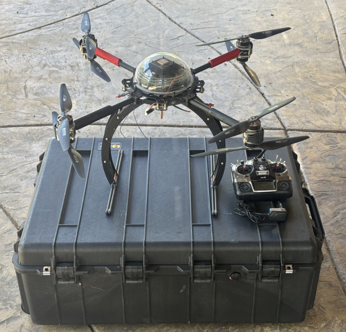 MikroKopter Coaxial OktoKopter, Graupner HOTT Radio, Pelican Case
