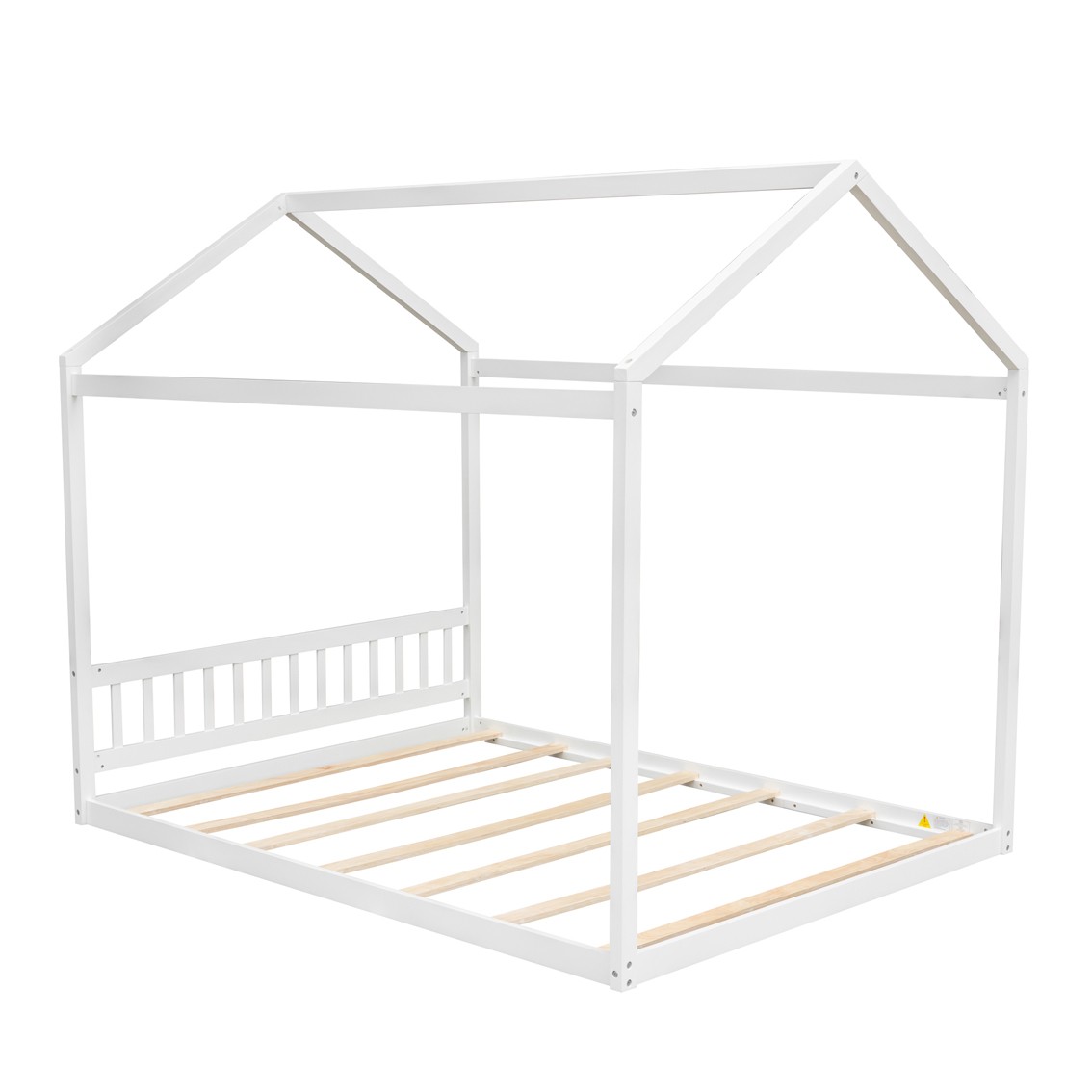 Queen Size Wooden House Bed with Headboard