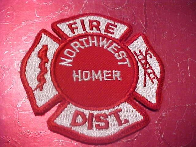 NORTHWEST HOMER ILLINOIS FIRE DEPARTMENT PATCH SHOULDER SIZE UNUSED