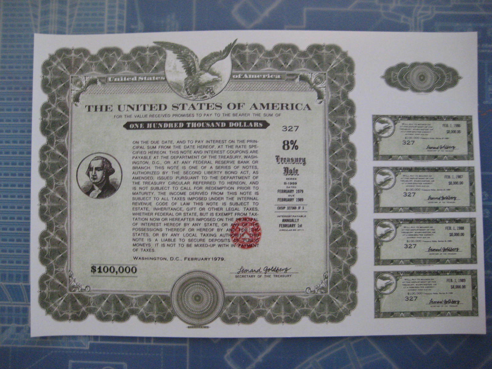 1988 Die Hard Bearer Bond 11 x 14.75 Prop Poster Nakatomi Plaza Bruce Willis