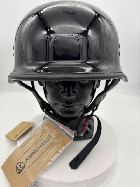 Highway 21 9MM German Beanie Helmet Gloss Black size Medium