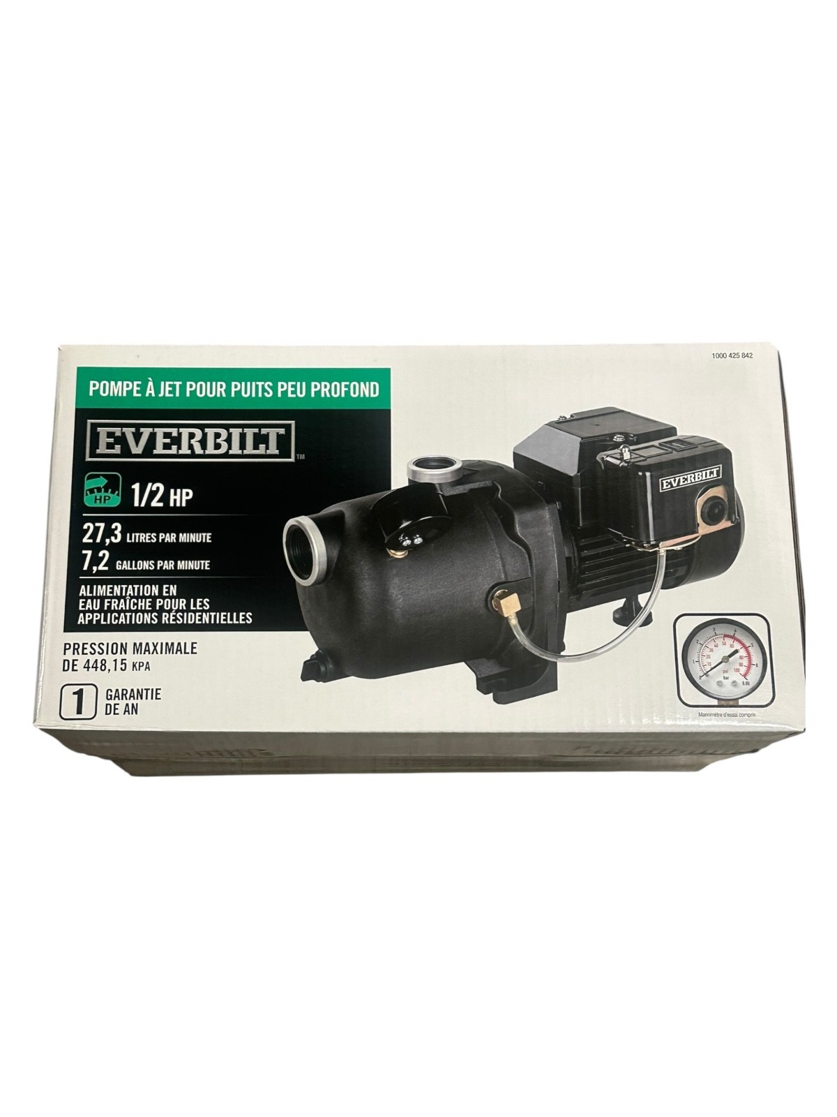 Everbilt Shallow Well Jet Pump 1/2HP (J100A3) - New