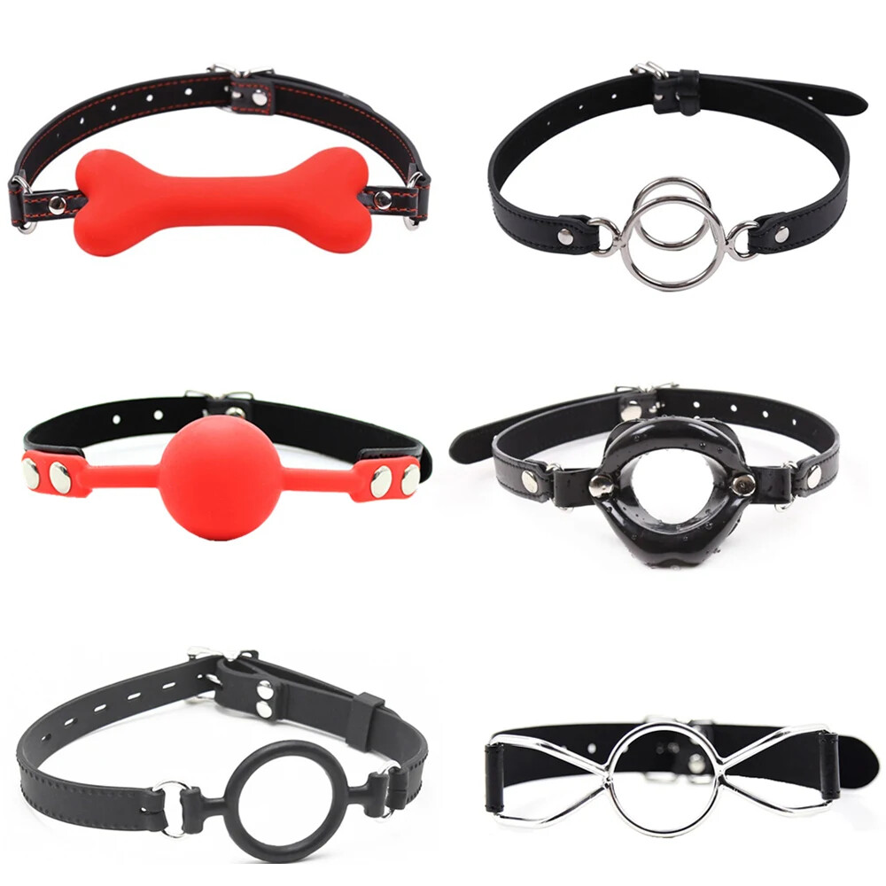 Lots Women Gag Ball Binding Set Open Mouth Gag Exotic Flirt Accessories Toys