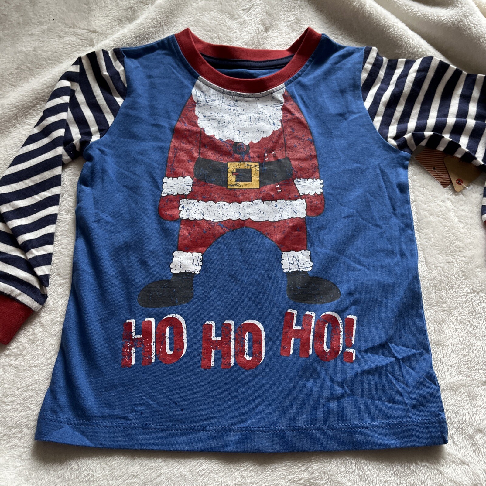 BNWT Matalan Baby Boys 18-23 Months Blue Multi Christmas Long Sleeved Top