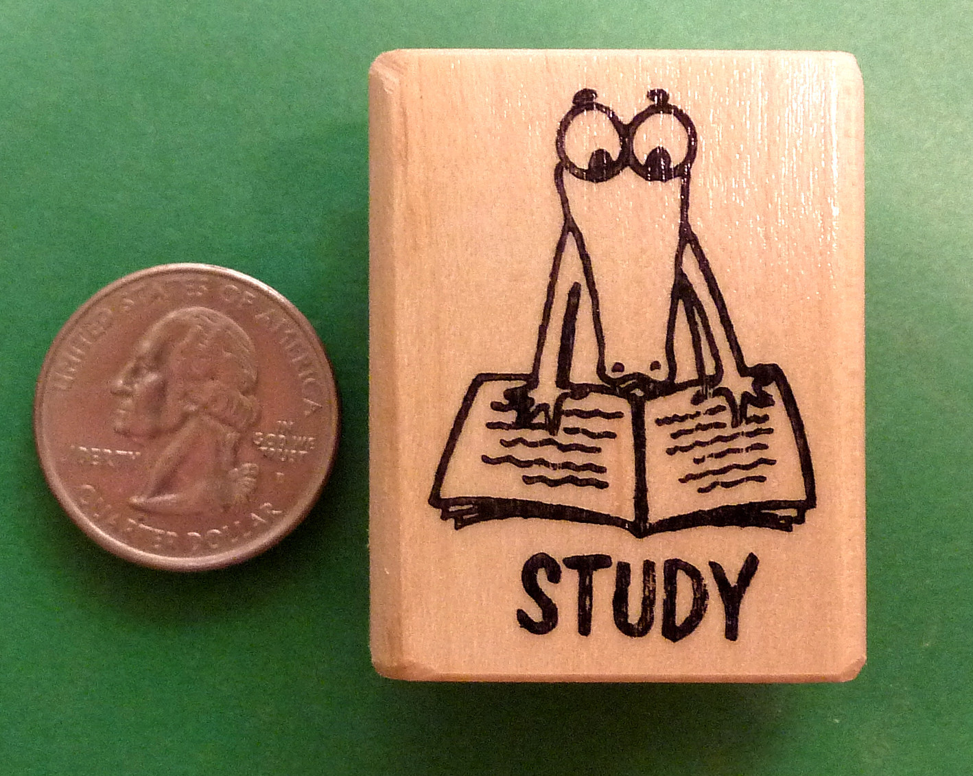 STUDY Alligator, Teacher's Wood Mounted Rubber Stamp