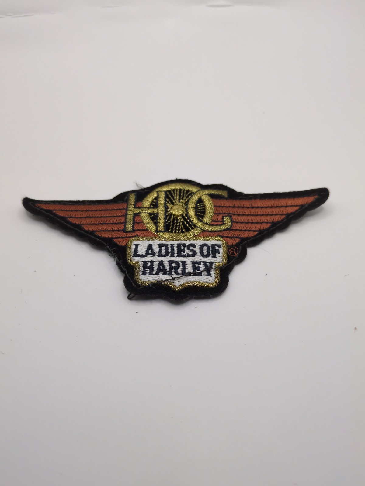 Vintage HOG Ladies Of Harley Embroidered Wing Sew On Motorcycle Biker Patch