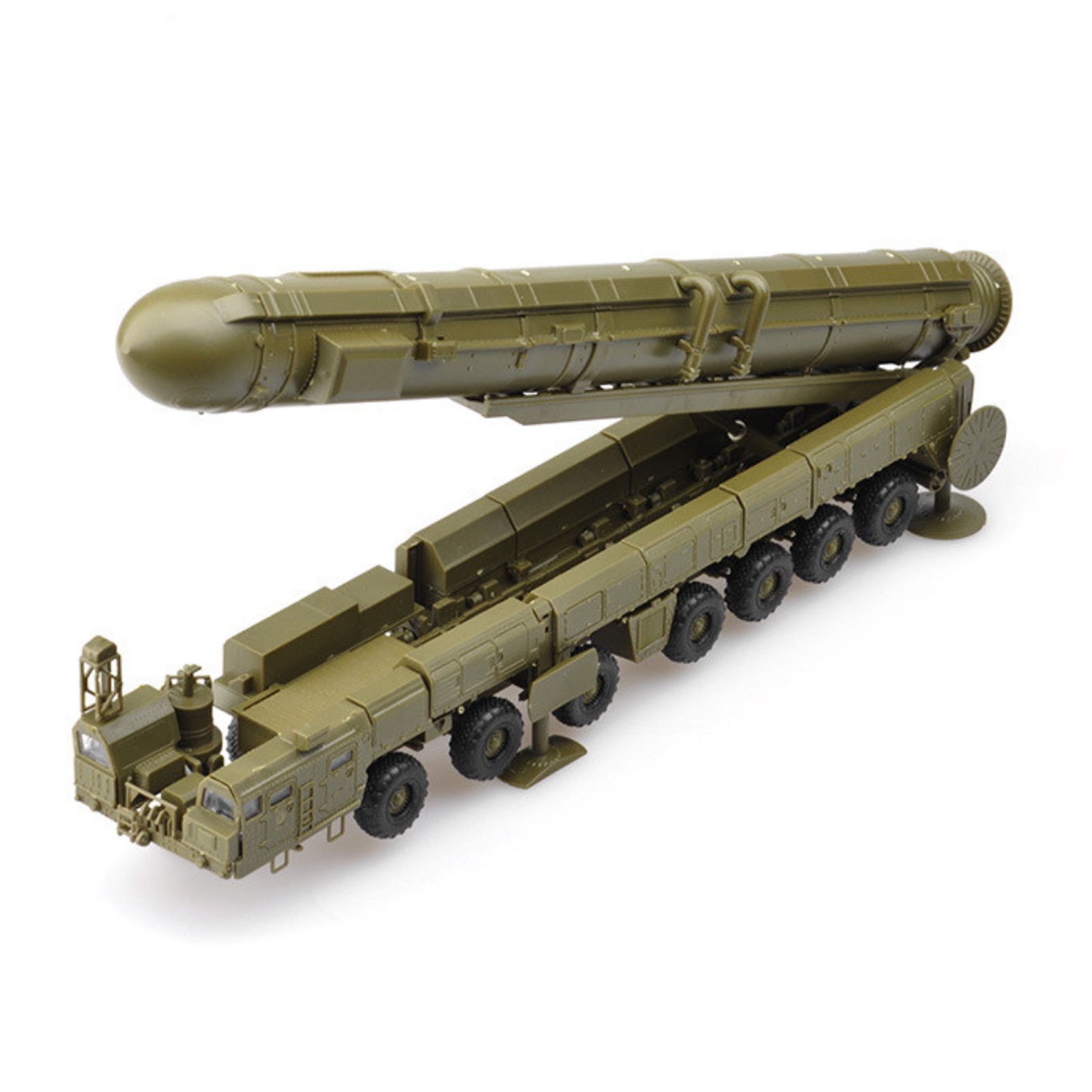 31cm 1:72 Plastic RT-2PM2 Russian Missile Launcher Vehicle DIY Unassembled Model