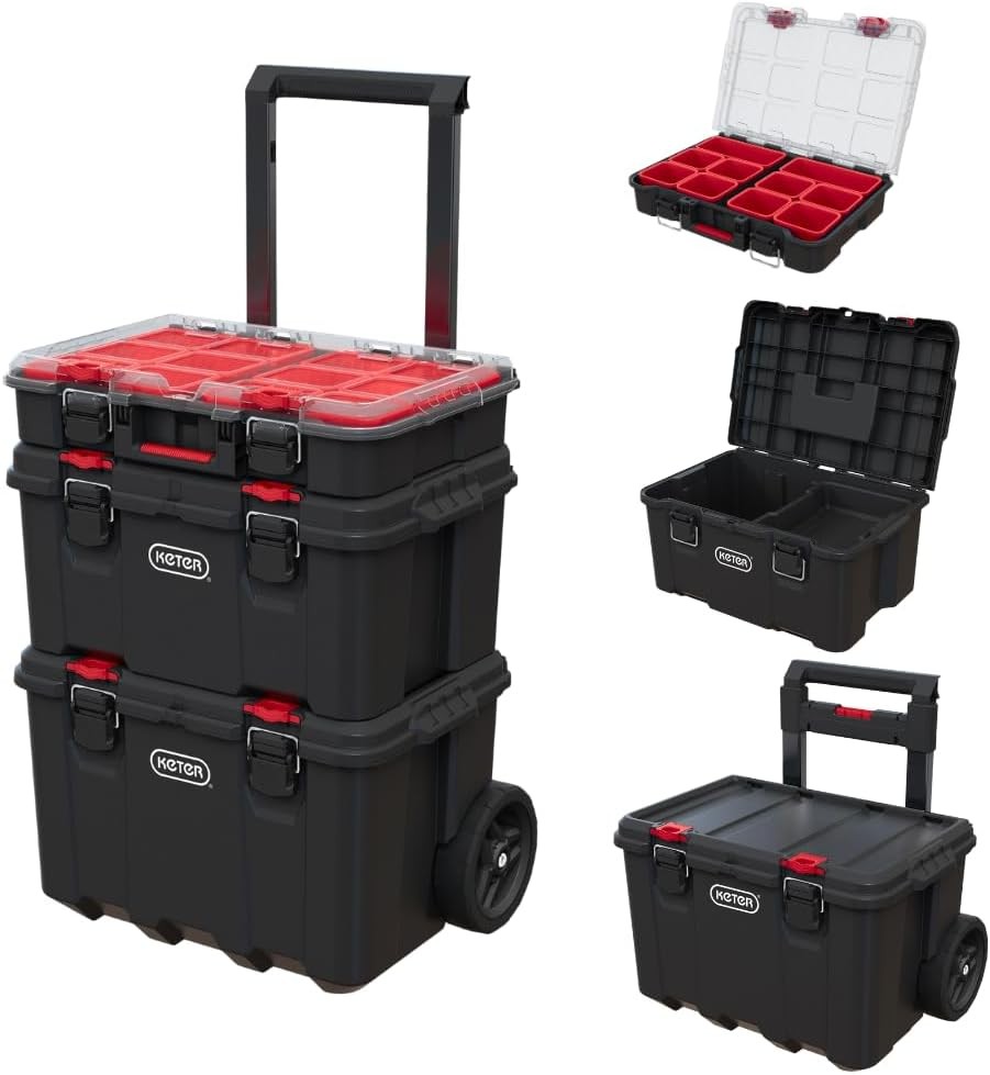 Stack-n-Roll Modular Tools Organizer Garage Storage & DIY 3 Piece Resin Rolling