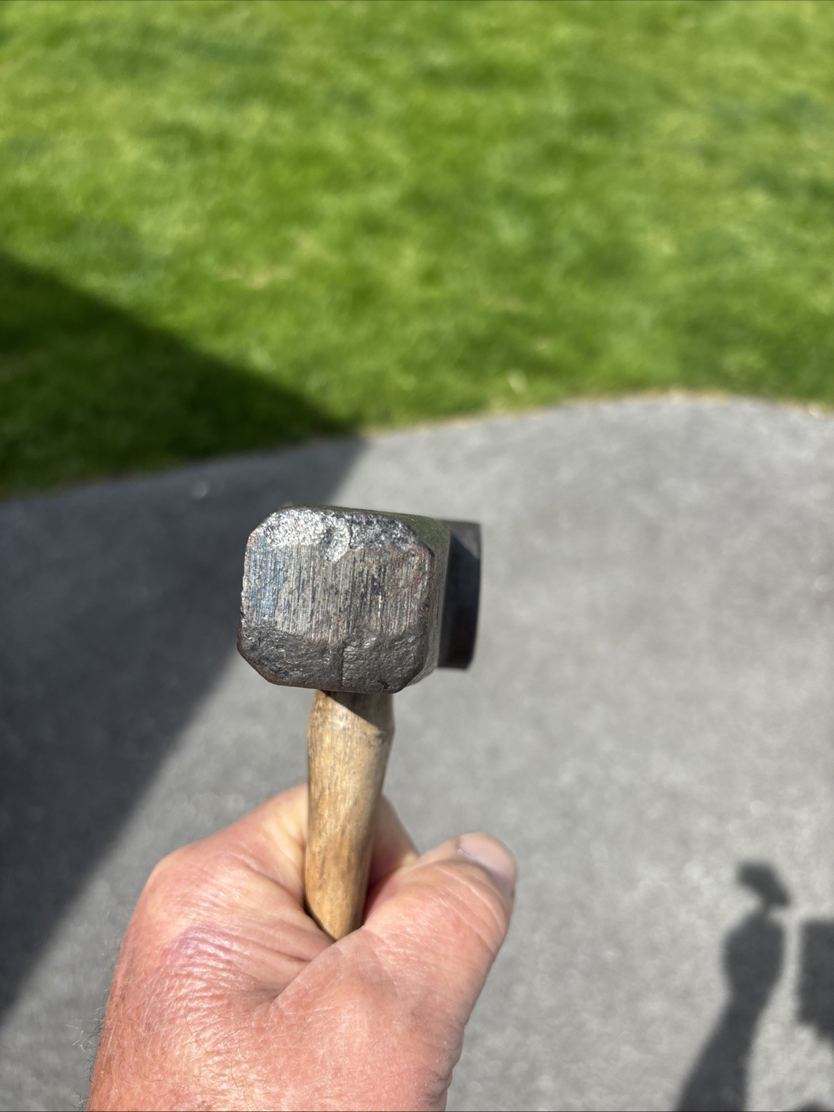 HELLER - 5/8" - BLACKSMITH TOP SWAGE HAMMER - ALL ORIGINAL WITH HANDLE -