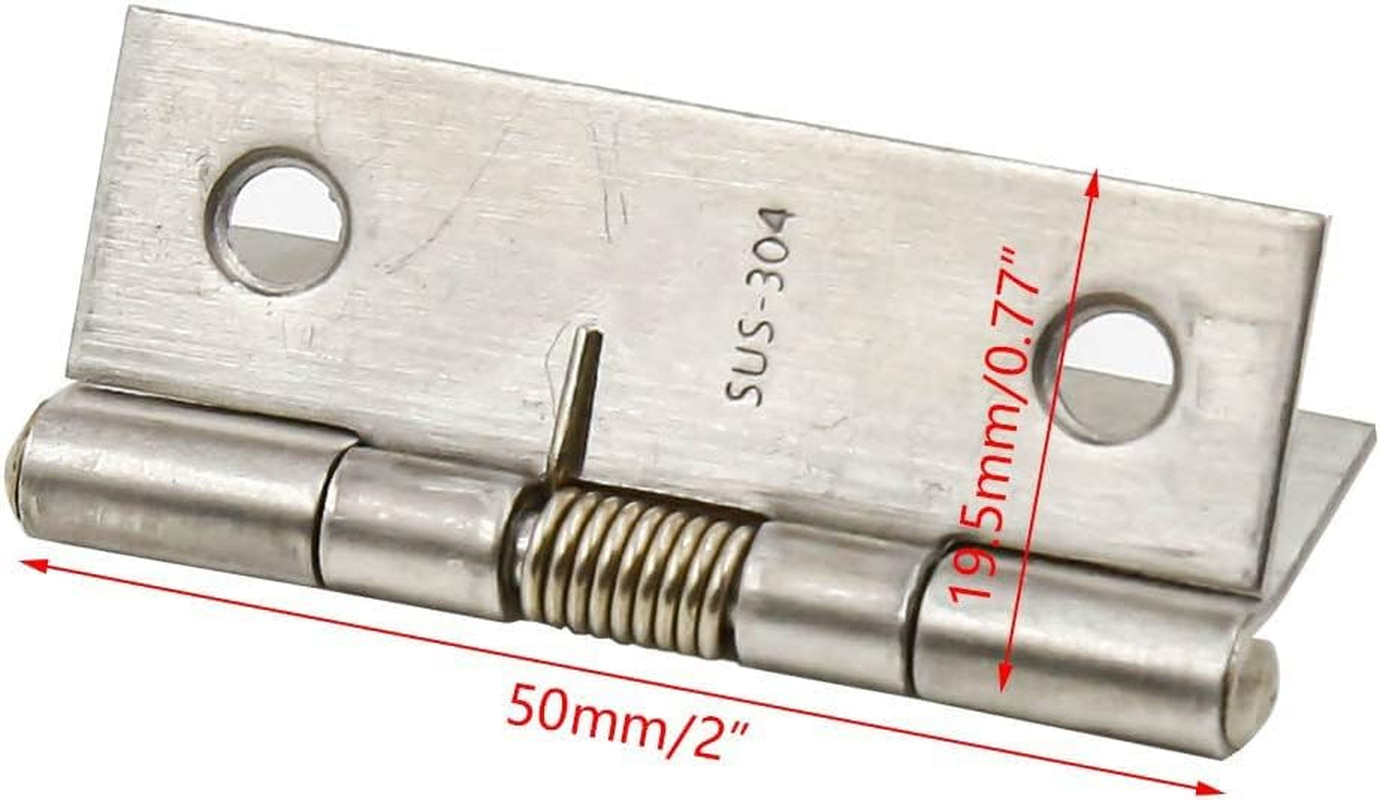 Spring Hinge Self Opening Hinge 2" Length Stainless Steel Door Hinge - Pack of 4