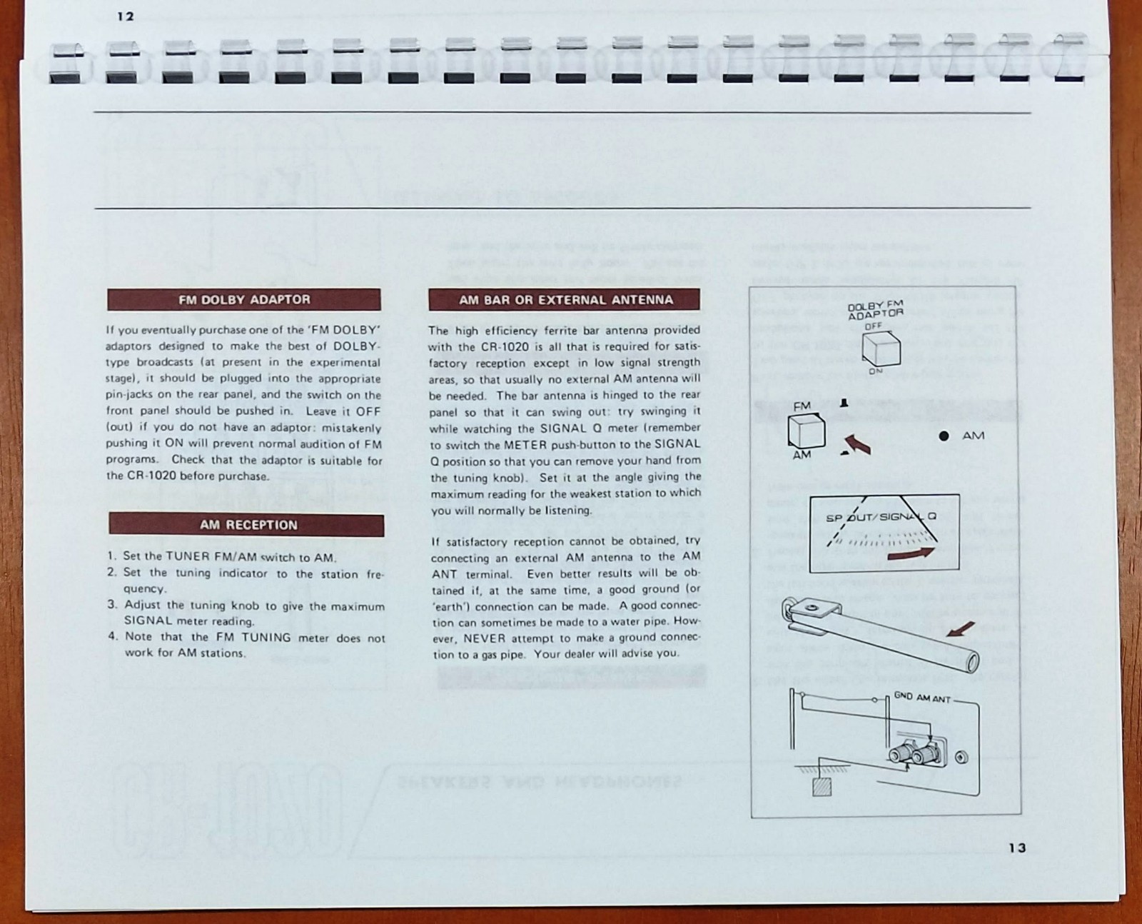 Yamaha CR-1020 Stereo Receiver Owners Manual