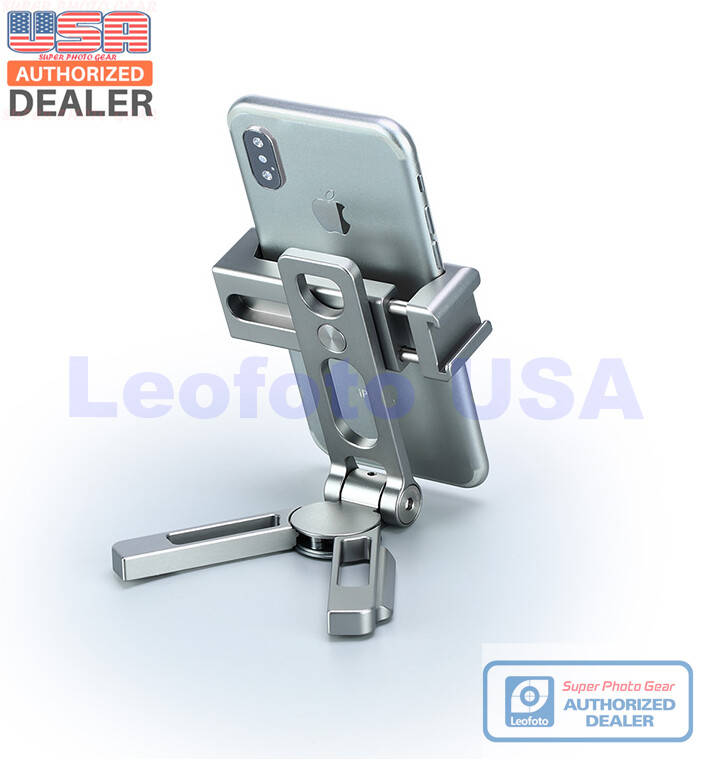 【US Dealer】Leofoto PS-2 Multi-Functional Foldable Cellphone Stand (Silver)
