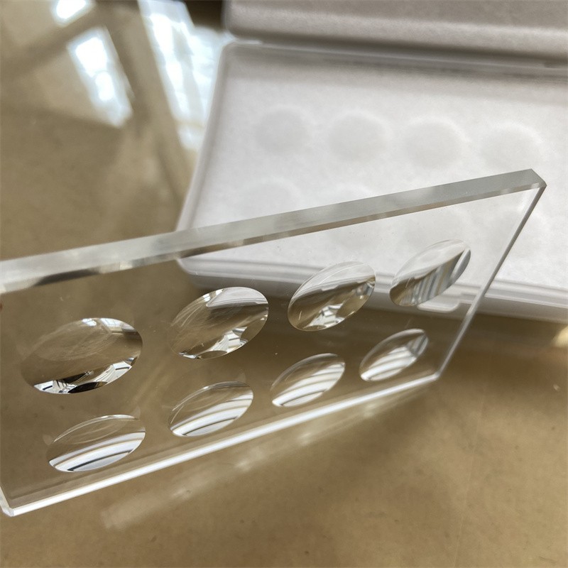 1PC 8Wells 5mm Thickness Circular Concave Cavity Optical Glass Microscope Slides