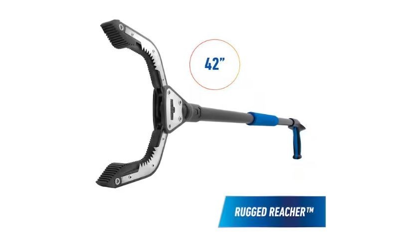 Unger Rugged Reacher Heavy Duty Grabber Tool for Outside Clean-up, 42.5