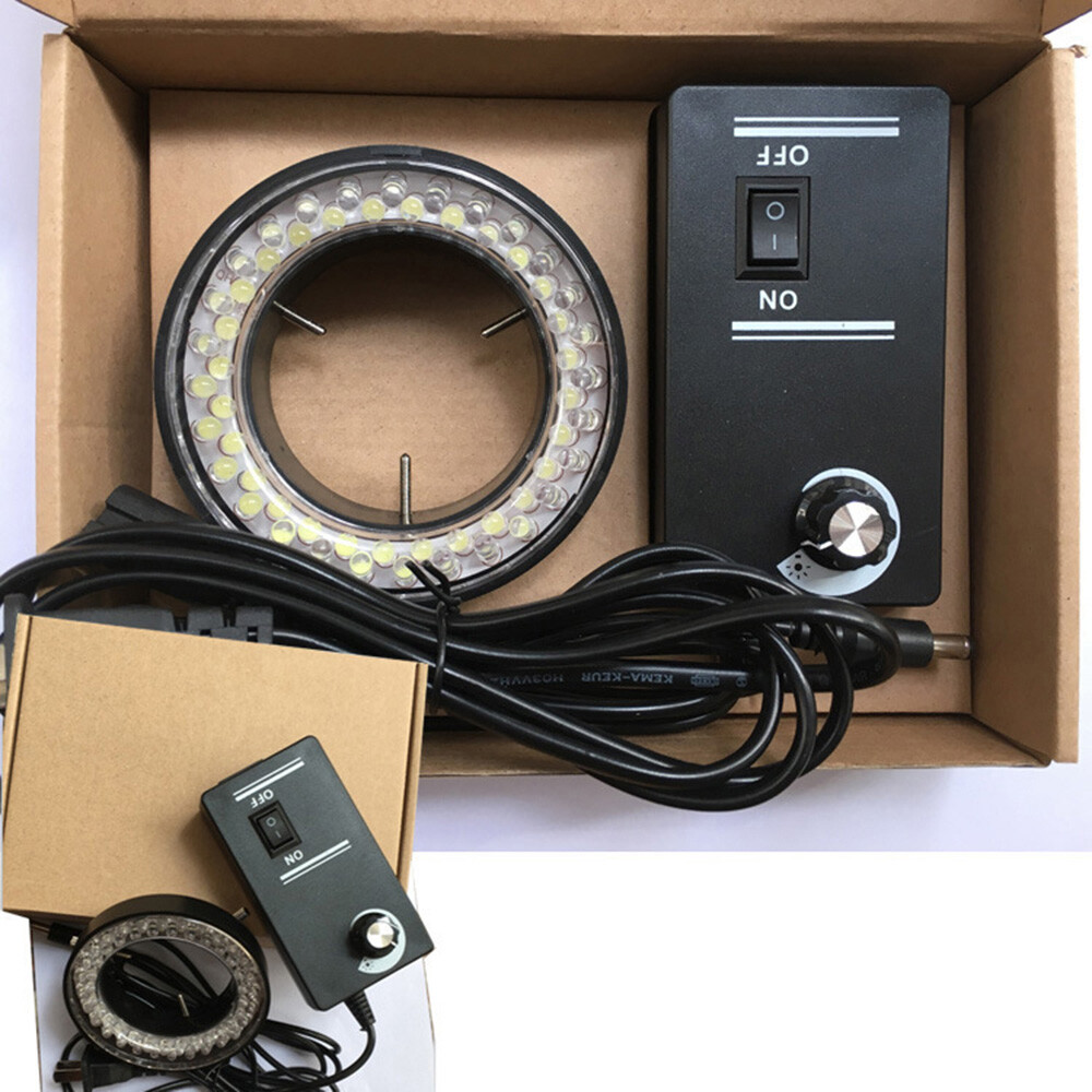 Adjustable Ring 60-LED Light illuminator Lamp For STEREO ZOOM Microscope US Ship