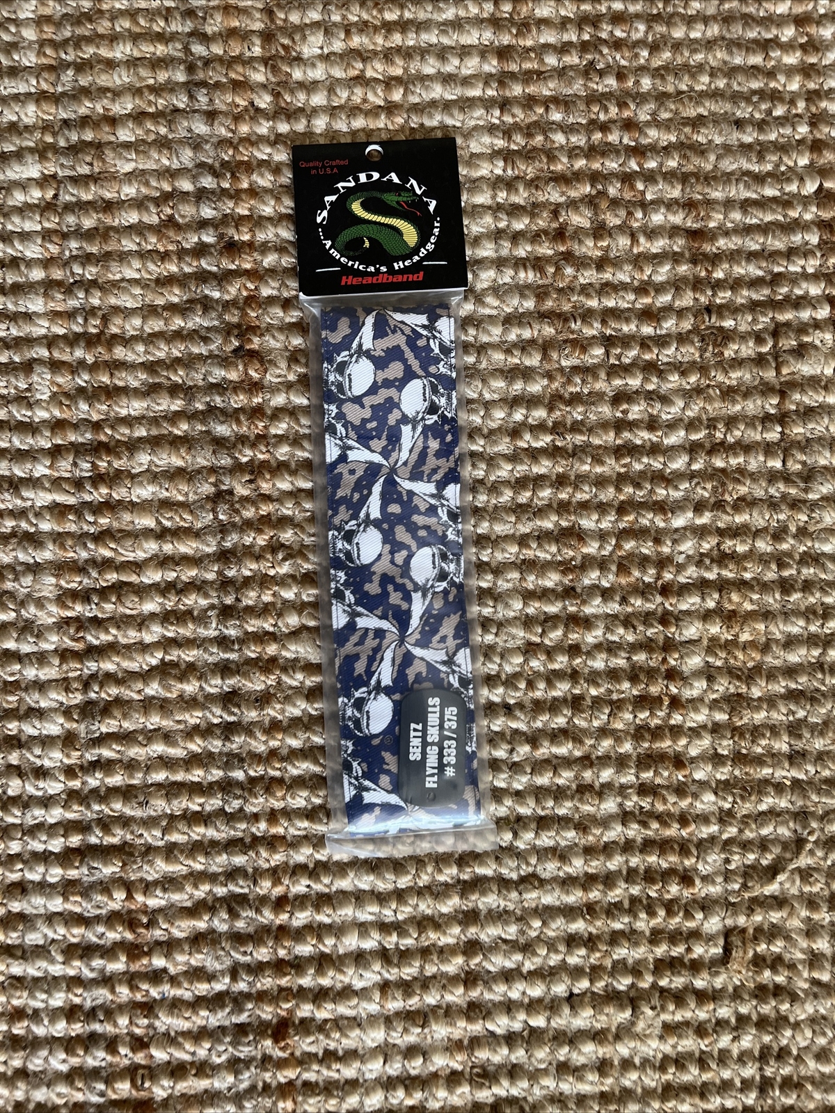 Brand New Sandana Paintball Limited Edition flying skulls headband “Sentz”
