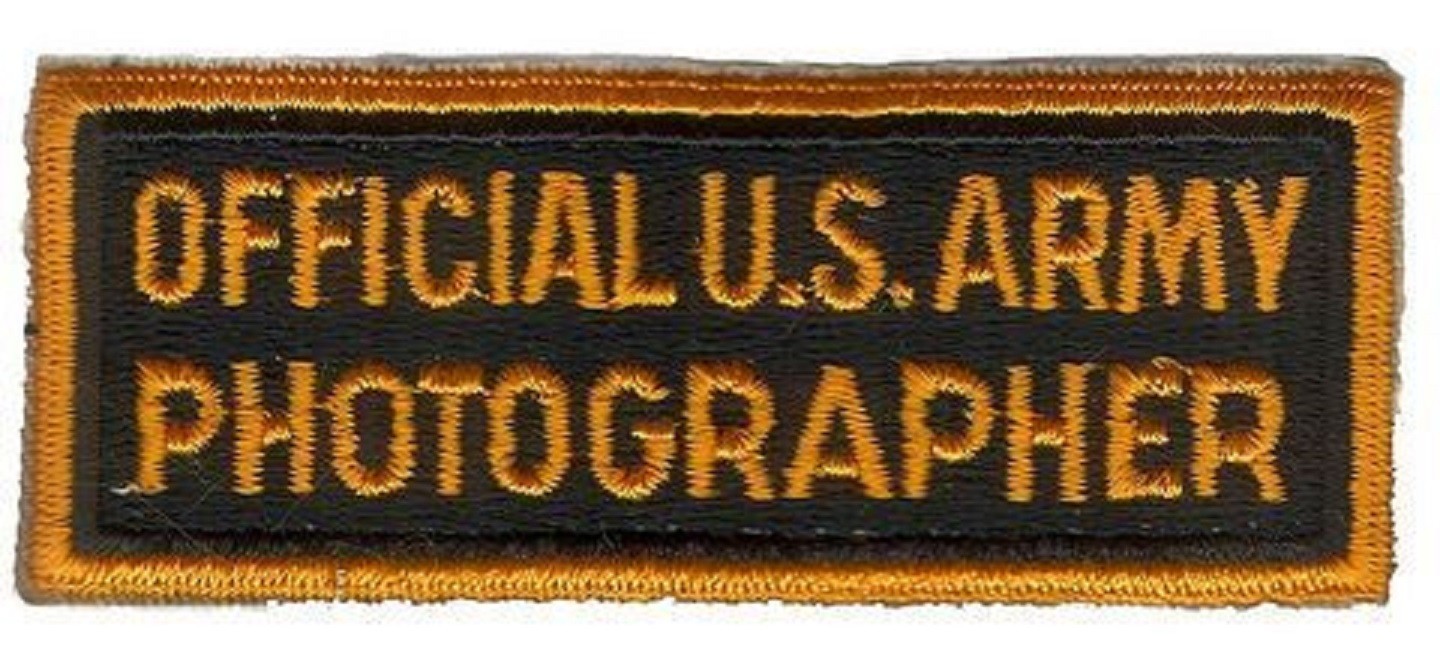 US ARMY PHOTOGRAPHER PATCH WWII (REPRODUCTION)