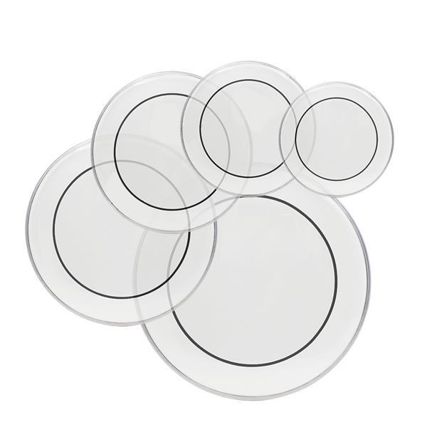 Five Size Drum Heads Transparent (22", 16", 14", 13", 12")