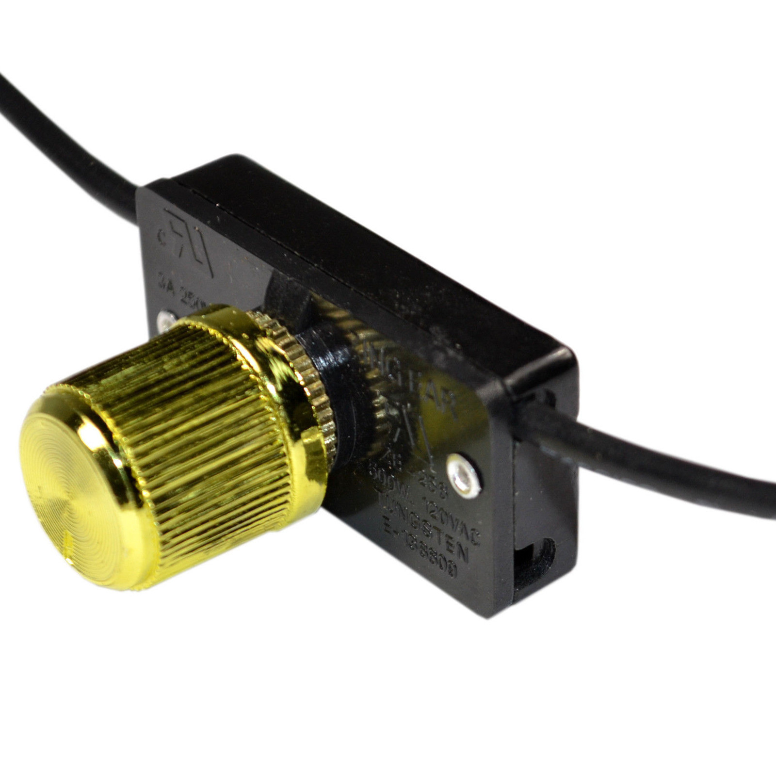 Hi-Lo-Off Universal Incandescent Rotary Light Lamp Switch 6A 125V