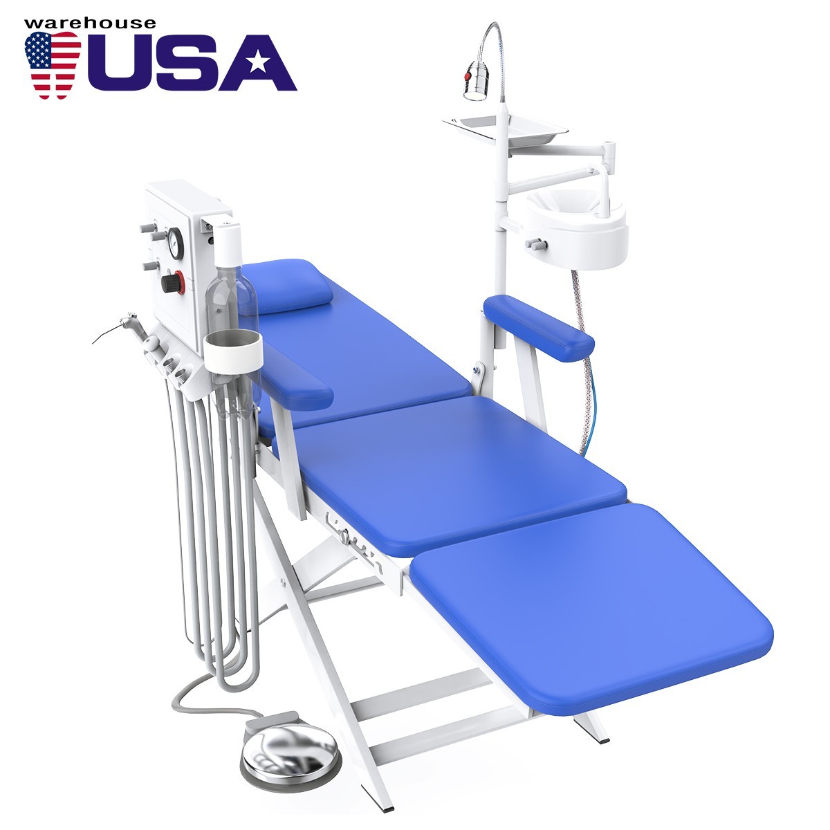 Portable Dental Delivery Unit Case Air Compressor Syringe/Portable Folding Chair