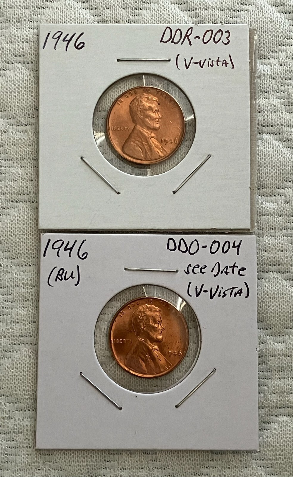 1946 P Lincoln Wheat BU DDO-004 Doubled Die Obverse, DDR-003 Doubled Die Reverse