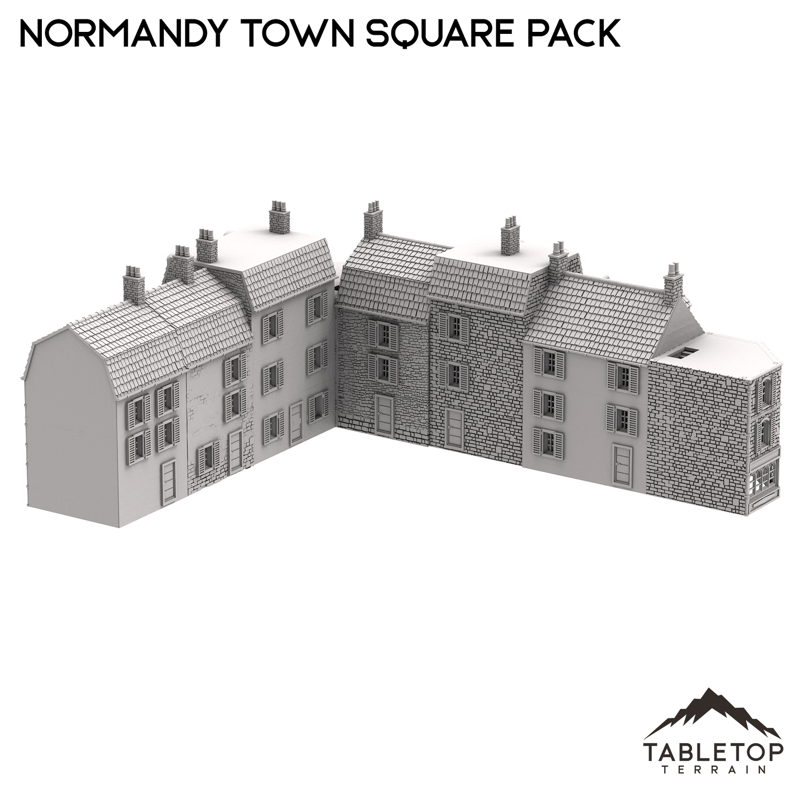 Normandy Town Square Pack - WWII Wargame Tabletop Terrain