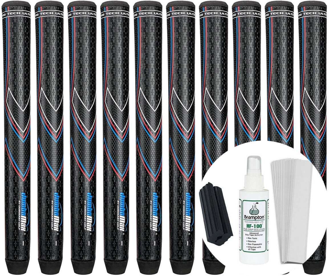 JumboMax Str8 Tech No Taper JMX Ultralite "Medium" (+5/16") 10 Grips w/ Kit