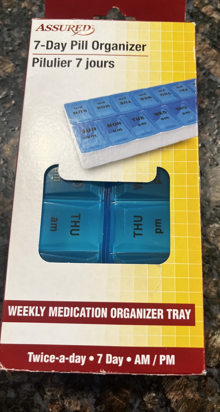 Assured Co., Pill Organizer, 7 Day, AM & PM: New In box