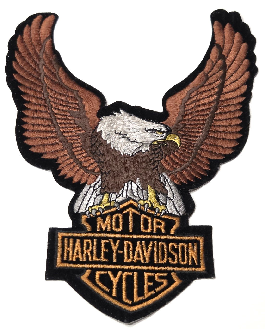 Harley-Davidson Motorcycles Eagle Sew Iron On Patch 10" x 7"