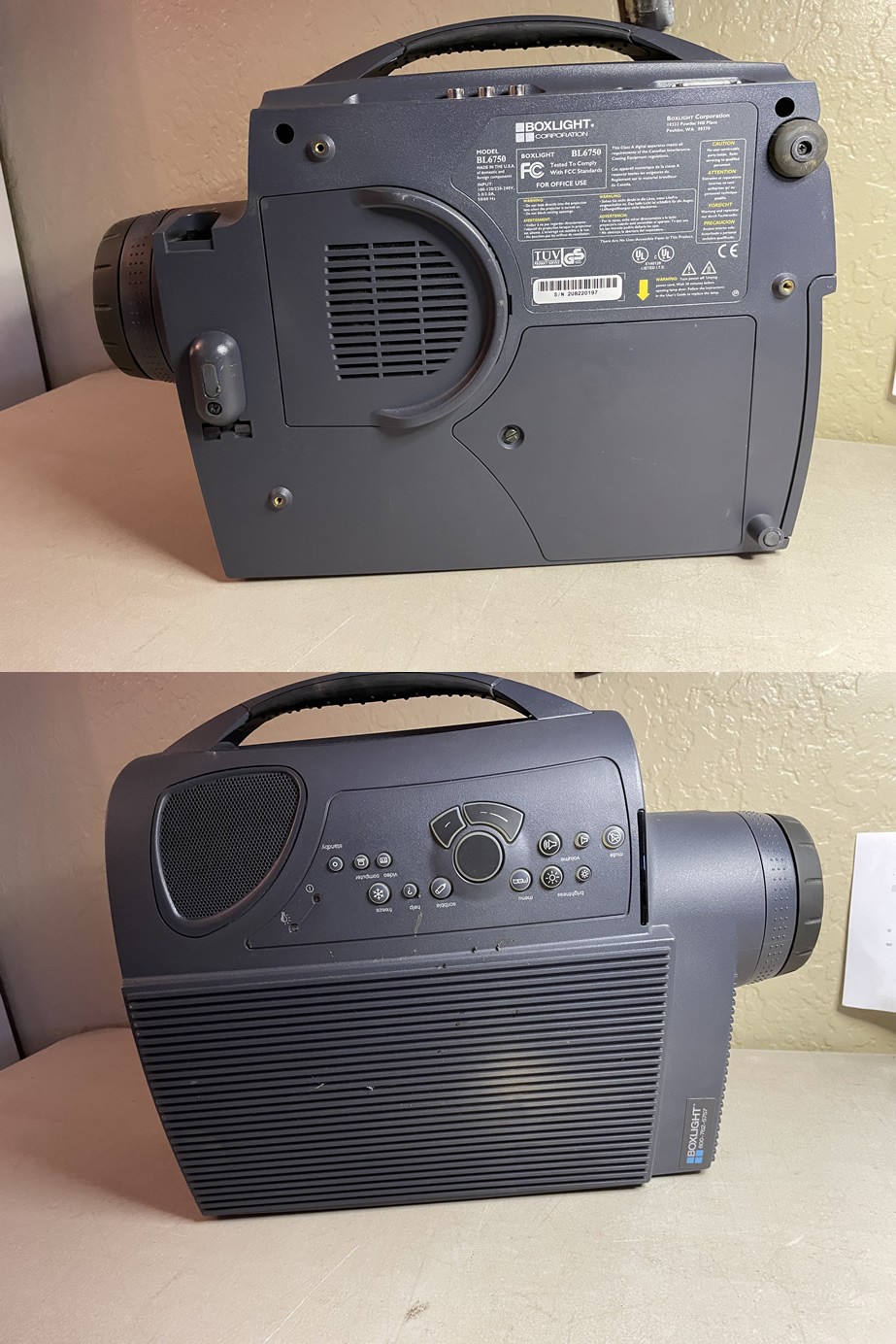 Boxlite 6750 XGA Projector Power Issue For Parts Or Repair Needs Bulb NonProfit