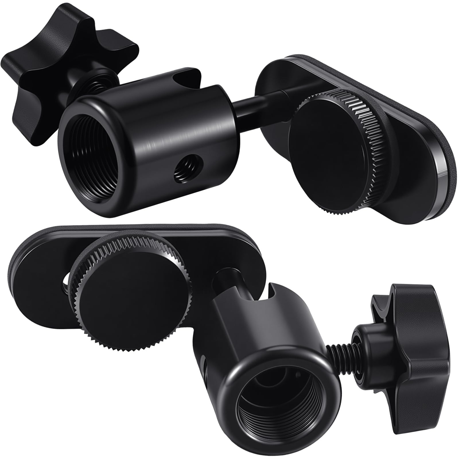 2 Pack Camera Mount Mic Stand Adapter Ball-and-Socket Head Mic Stand Adapter ...