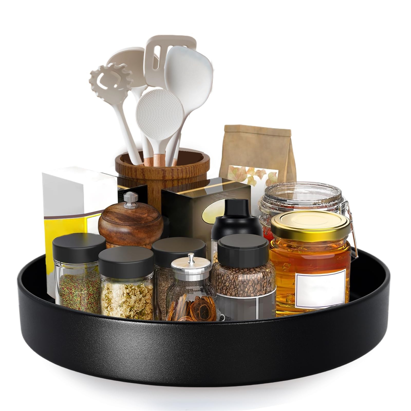 12 Inch Metal Lazy Susan Organizer Anti-Rust Turntable Rotating Spice Rack