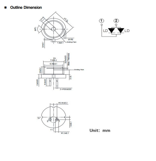 639nm 2700mW Red Multimode Laser Diode