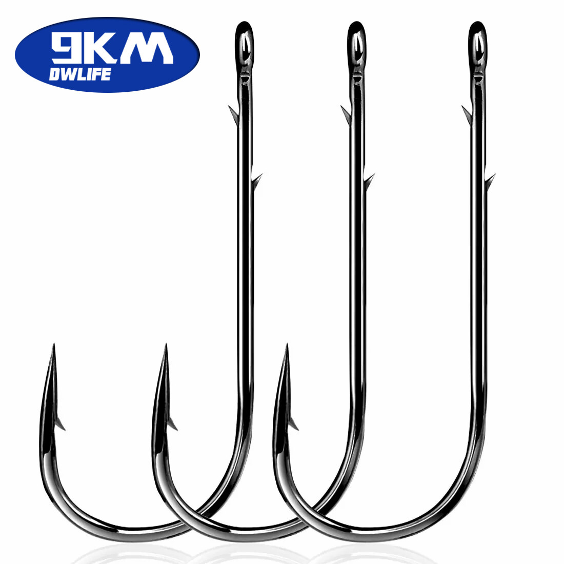 25~100Pcs Worm Hooks Long Shank Barbed hooks Baitholder hooks Live Bait hooks