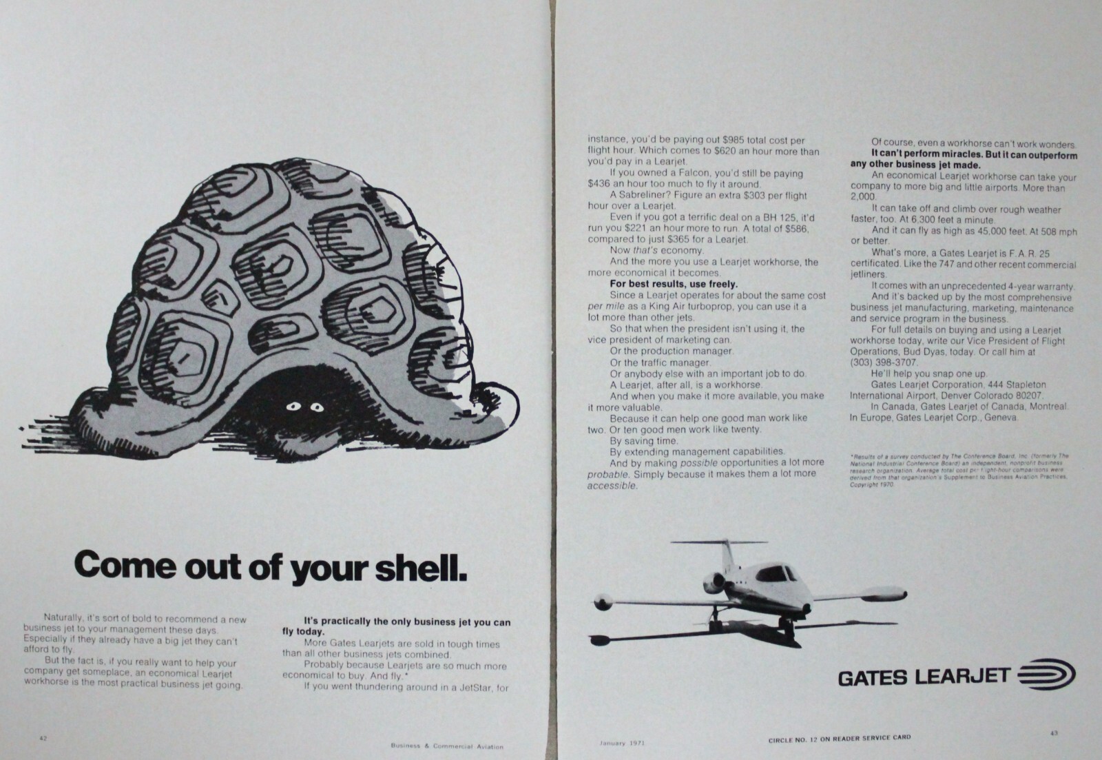 Lear Jet LearJet Magazine Ad Aviation Picture Out Of Your Shell Wall Art